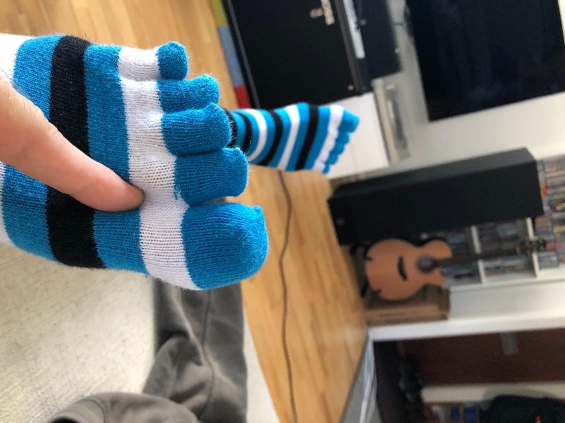 The toe separator socks are great.