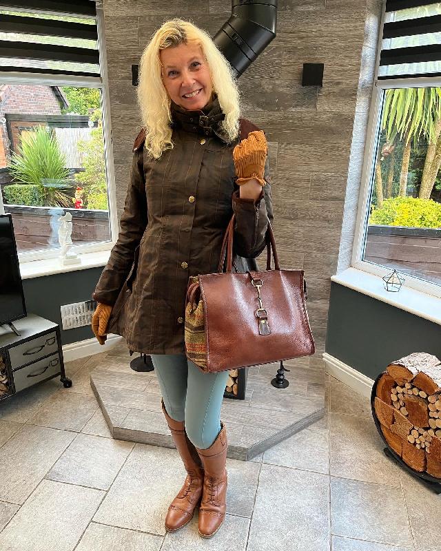 Welligogs Delux Louise check wax coat