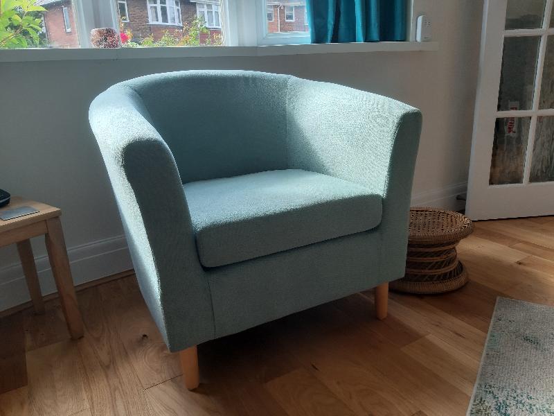 Really pleased with my duck egg blue tub chair