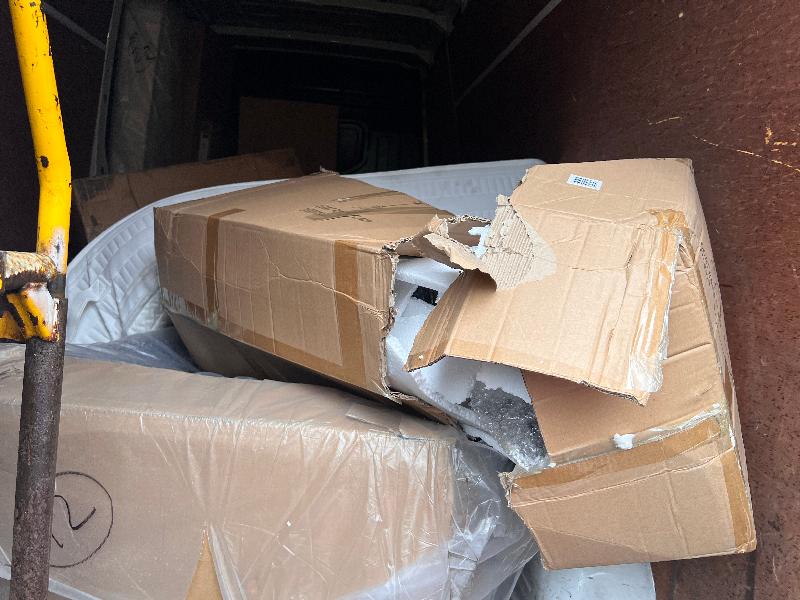 Damaged and badly wrapped