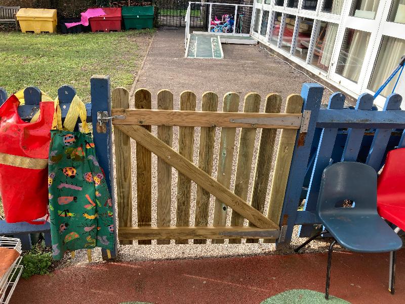 Great quality wooden gates for a school