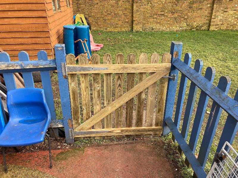 Great quality wooden gates for a school
