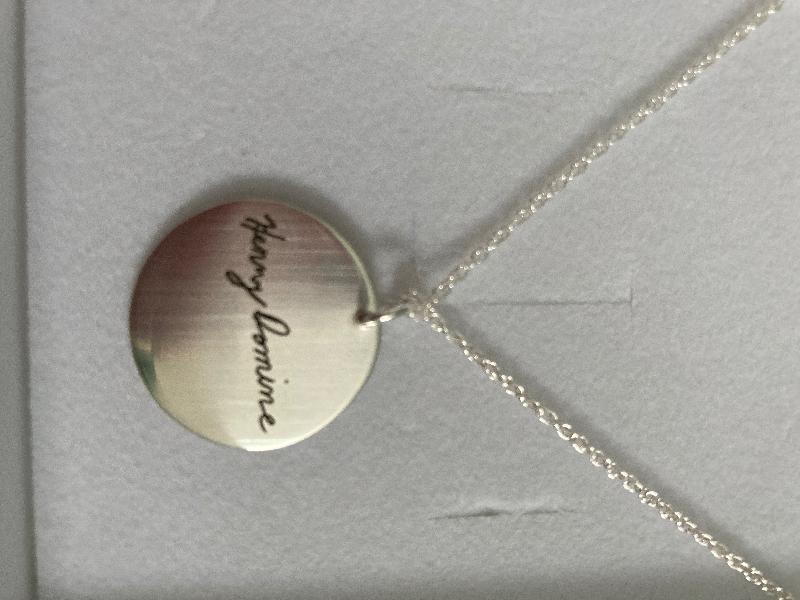 Beautiful necklace!! They captured my sons words and hand writing.