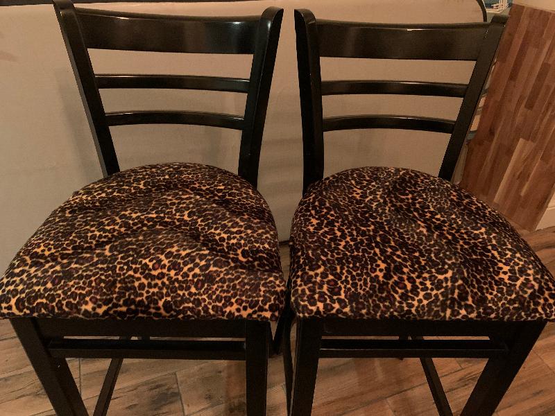 Leopard print ponyskin material