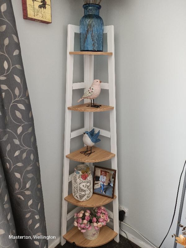 Porto Corner Shelves - White
