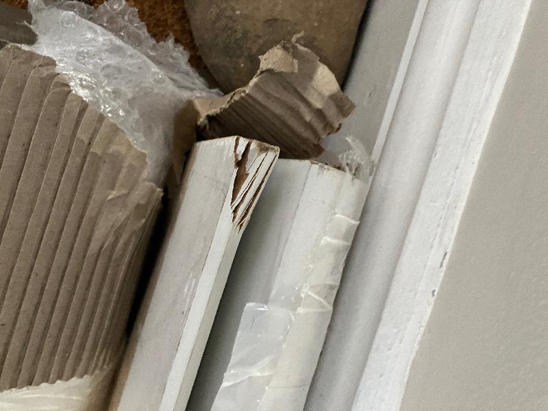 Poorly protected for shipping.