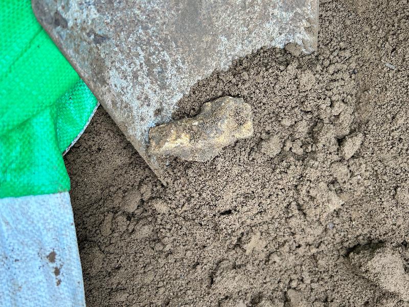Too many clumps of soil. Large rock in soil