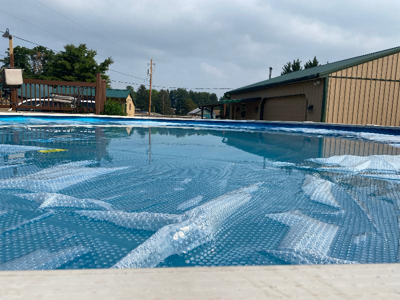 Solar cover feels like it’s been laying in warehouse for years. it’s ****!