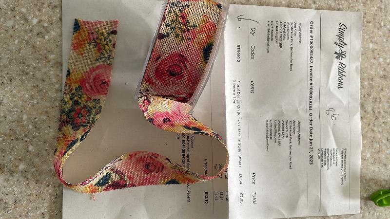 Great service. Lovely ribbon.