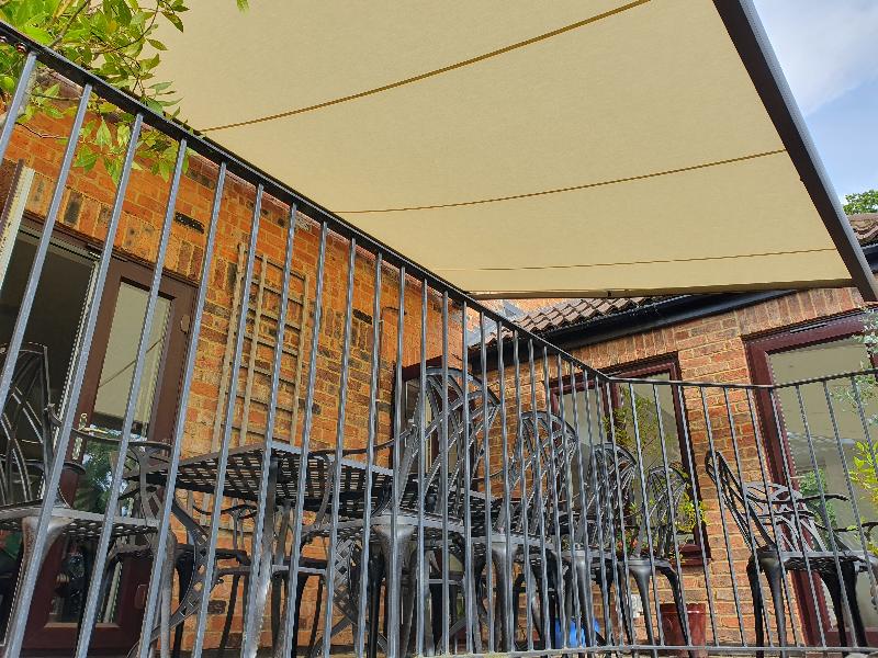 Delighted with awning which has enabled a lovely outdoors space