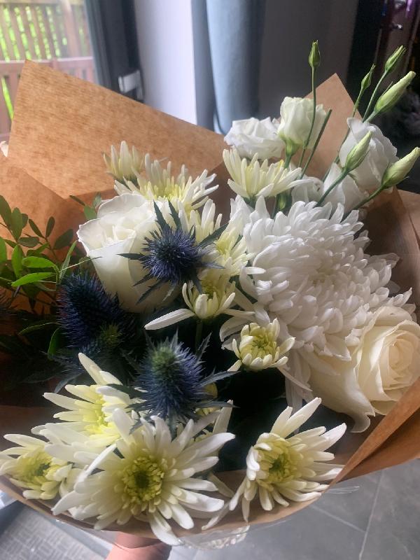 Flowers arrived same day however the the bouquet was small and very poor