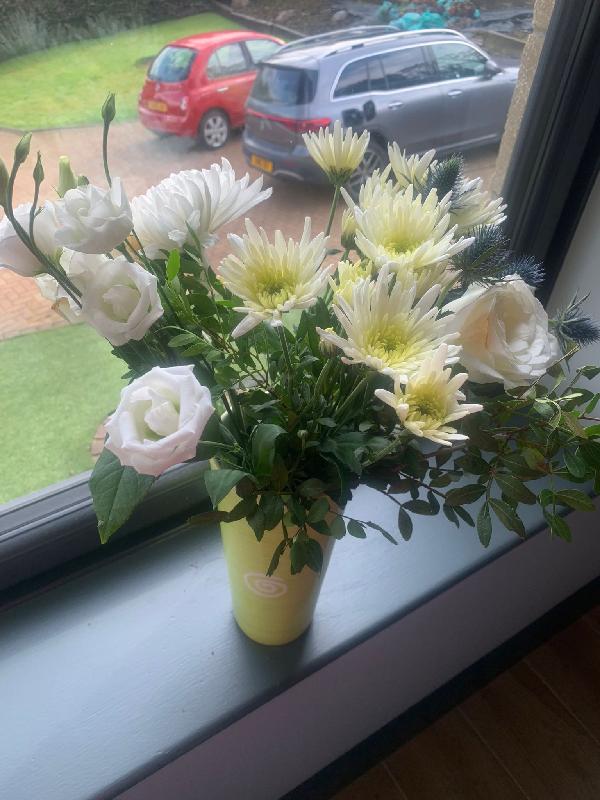 Flowers arrived same day however the the bouquet was small and very poor