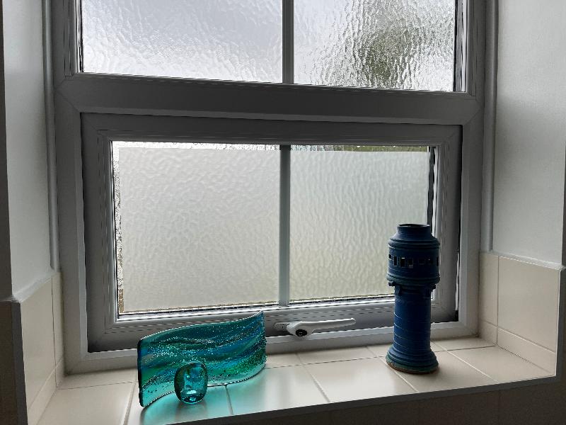 Bathroom window.
