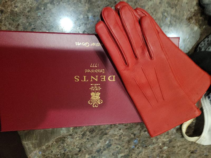 Women's Three-Point Leather Gloves