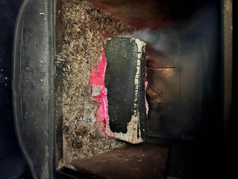 some Logs had high moisture content and did not burn well at all. A shame