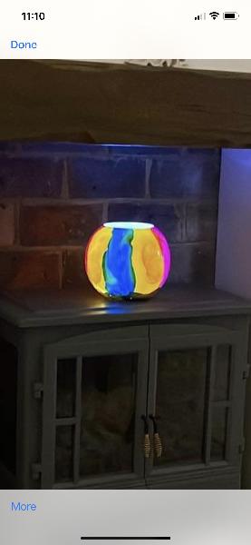 Beautiful Vase I put some lights inside and looks beautiful