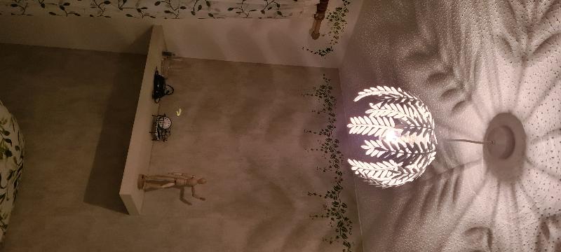 Perfect metal lampshade for the bedroom.