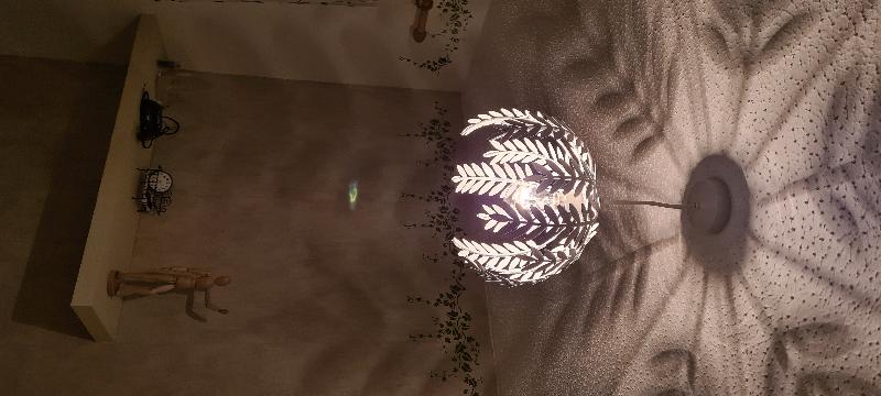 Perfect metal lampshade for the bedroom.