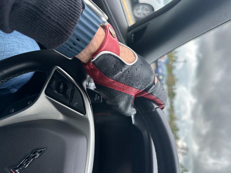 Men’s Touchscreen Three-Colour Leather Driving Gloves