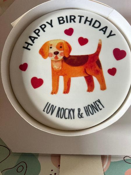 Personalised Happy Birthday from the Dog from bakerdays