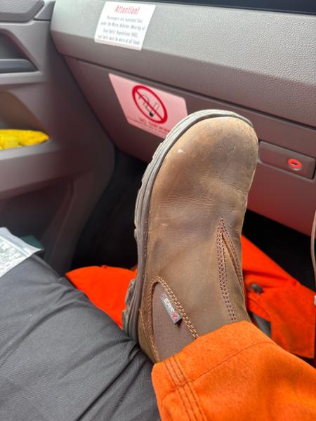 Perf Pro Dealer Safety Slip On Boot Brown  - UK6