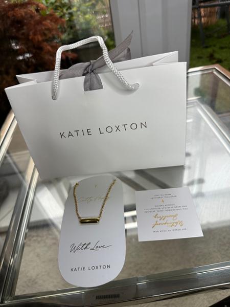 Katie Loxton 'With Love' Waterproof Gold Signet Necklace