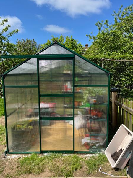 5 x 7 Aluminium Lean To Greenhouse, Silver Finish