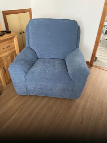 Couch & armchair loose covered