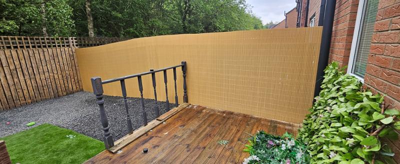 Artificial PVC Bamboo Screening Natural Double Sided 4m, 1.8m