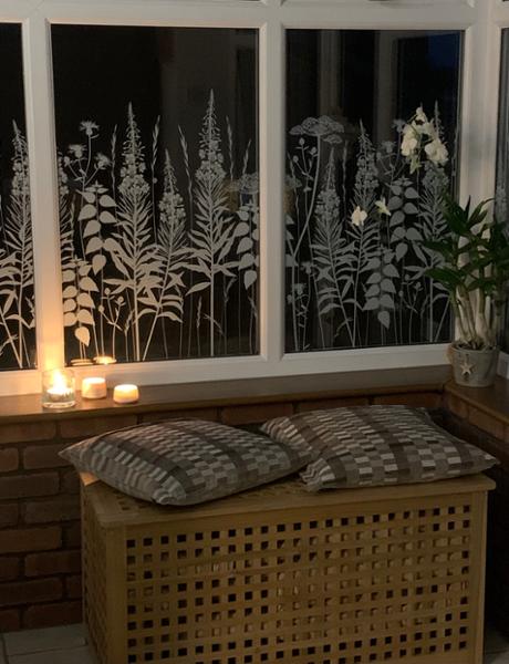 Wild Edge by Hannah Nunn window film.