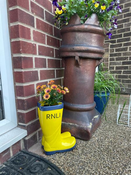 RNLI Yellow Welly Garden Planter Large