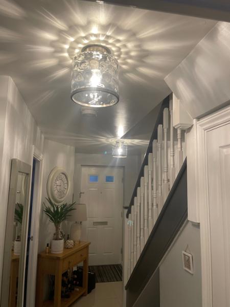 Plush glass hall lights