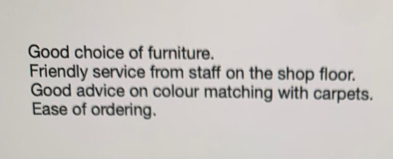 Purchase of chair and sofas