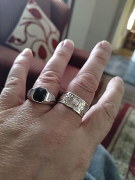 12mm Extra Wide Mens Silver Celtic Warrior Band Ring