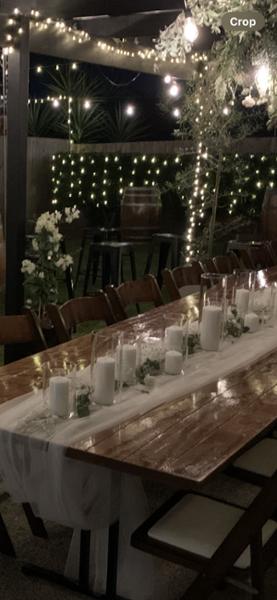 Glass storage jars used as candle holders