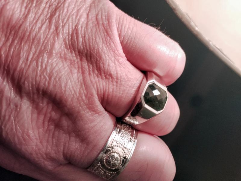 12mm Extra Wide Mens Silver Celtic Warrior Band Ring