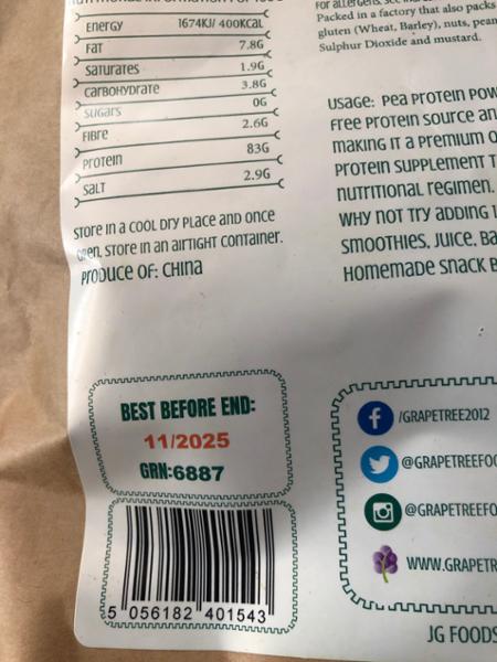 Chinese protein.. Oh dear.. ground bats?