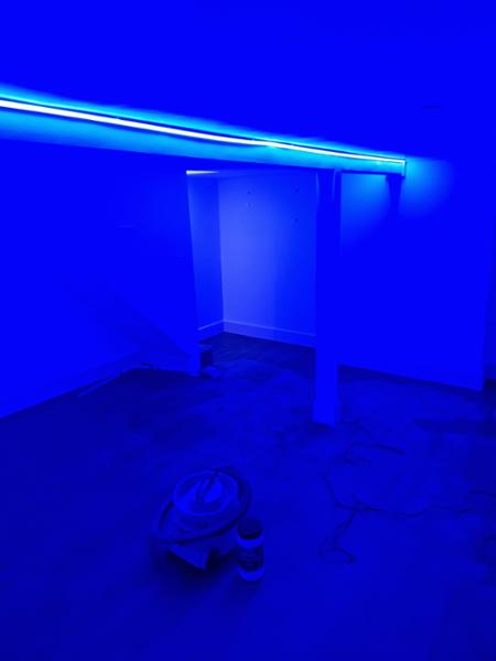 Cellar mood lights for a well-being centre.