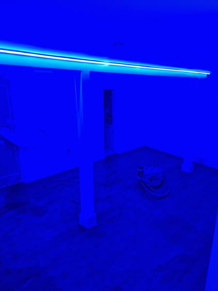 Cellar mood lights for a well-being centre.