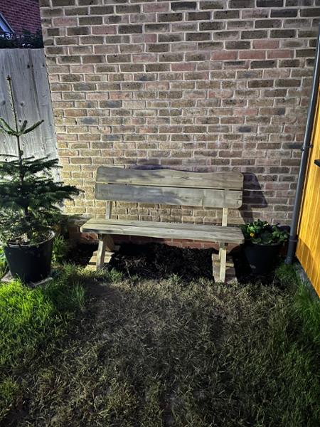 Wooden 3 seater bench