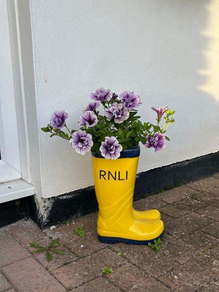 RNLI Yellow Welly Garden Planter Large