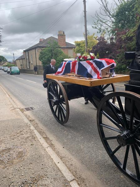 Beautiful coffin drape