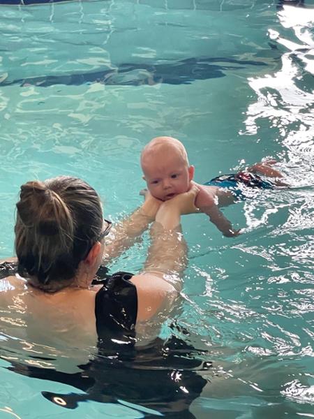 Swimming with Sadie