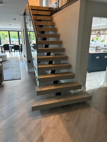 Superb Open back staircase to give our refurbished house a Wow Factor!
