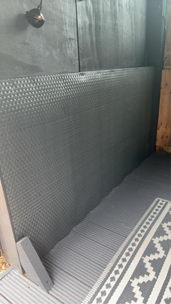 Rattan look grey fencing
