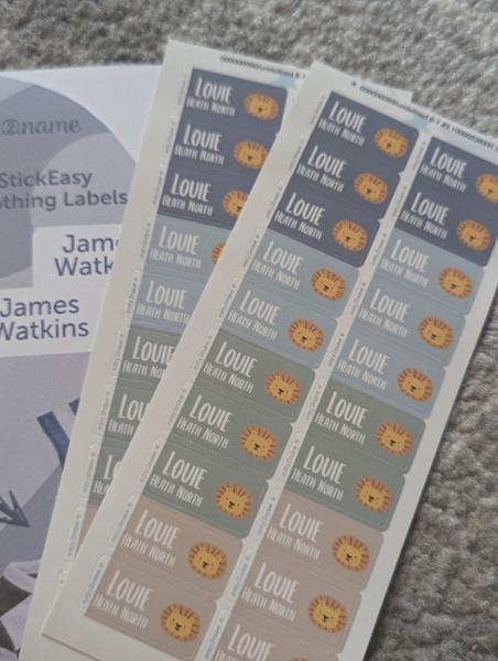 Vibrant, beautiful, shiny & durable name labels for clothes