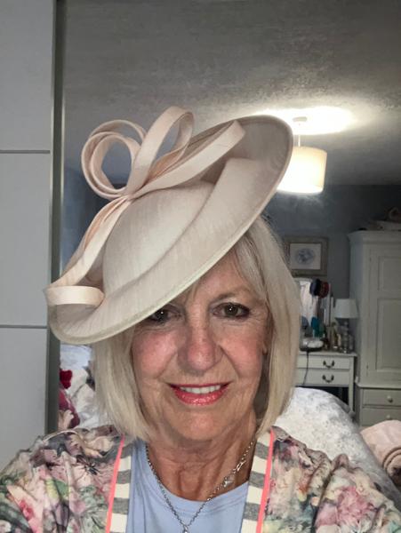 Blush Peach Disc Fascinator