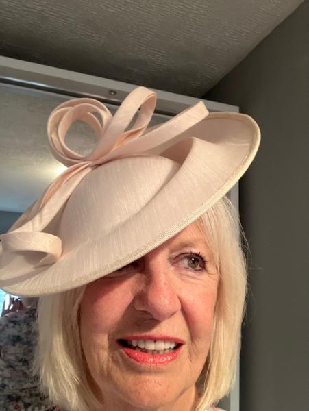 Blush Peach Disc Fascinator