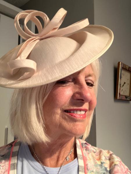 Blush Peach Disc Fascinator