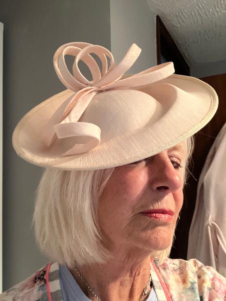 Blush Peach Disc Fascinator